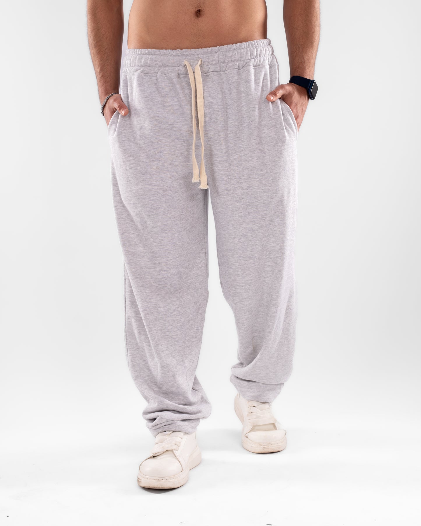Gray Wide Leg Unisex Sweatpants