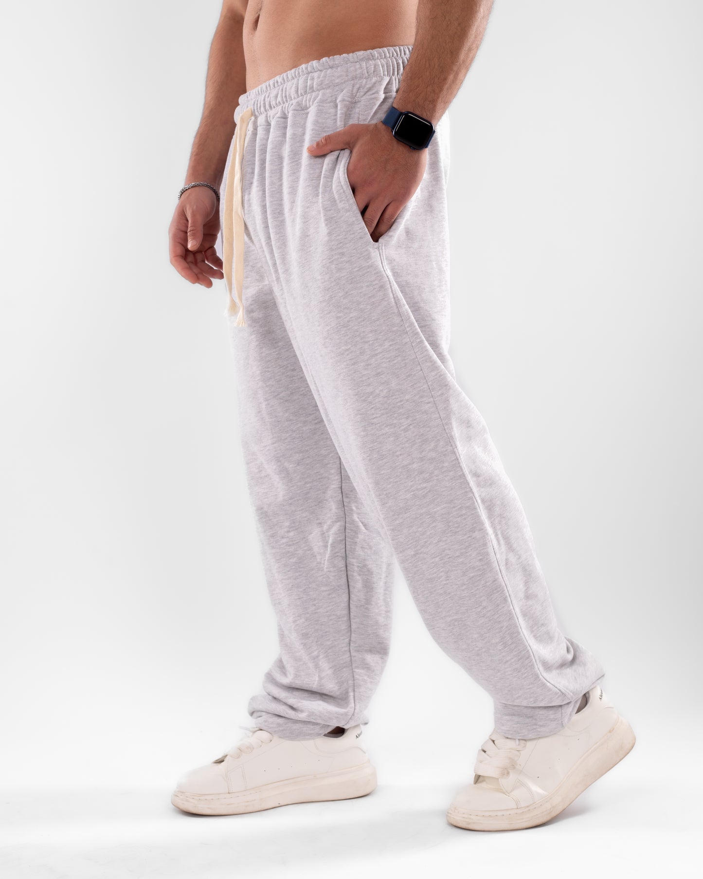 Gray Wide Leg Unisex Sweatpants