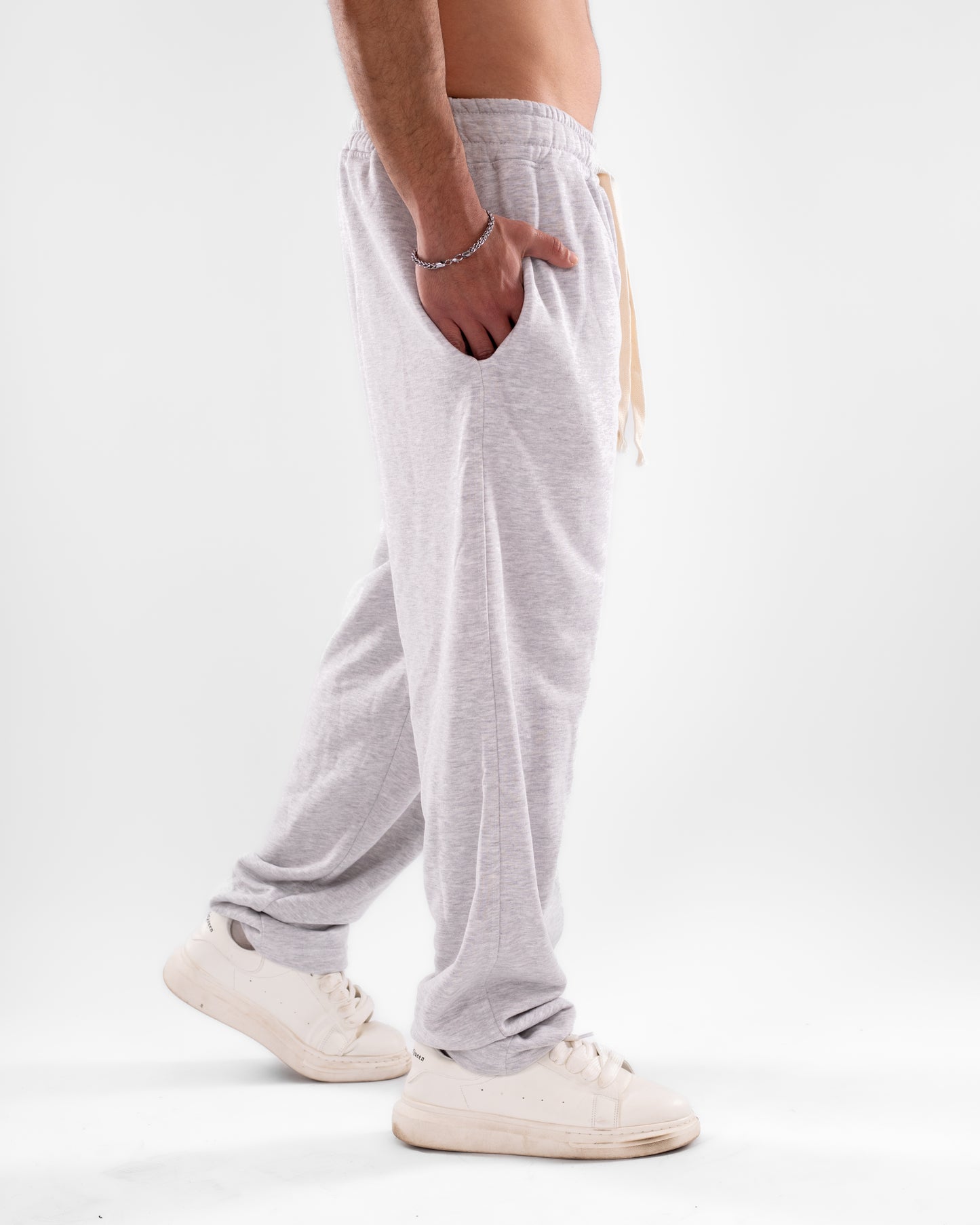 Gray Wide Leg Unisex Sweatpants