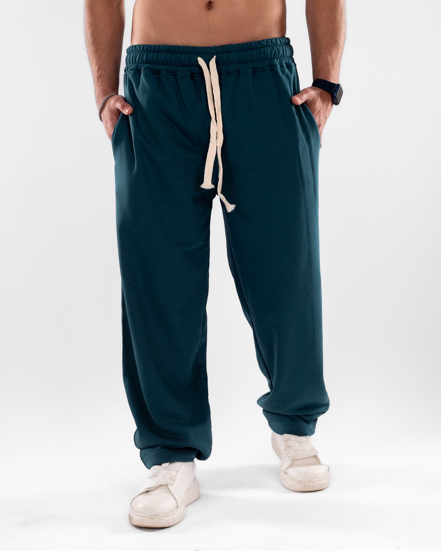 Navy Blue Wide Leg Unisex Sweatpants